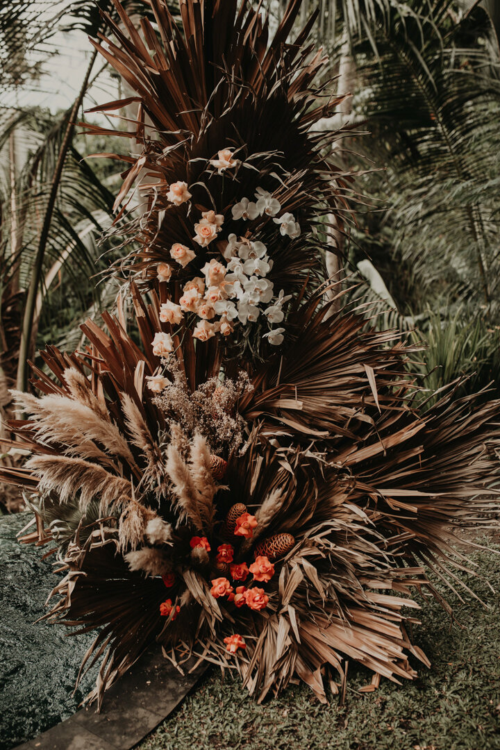 dried floral installation