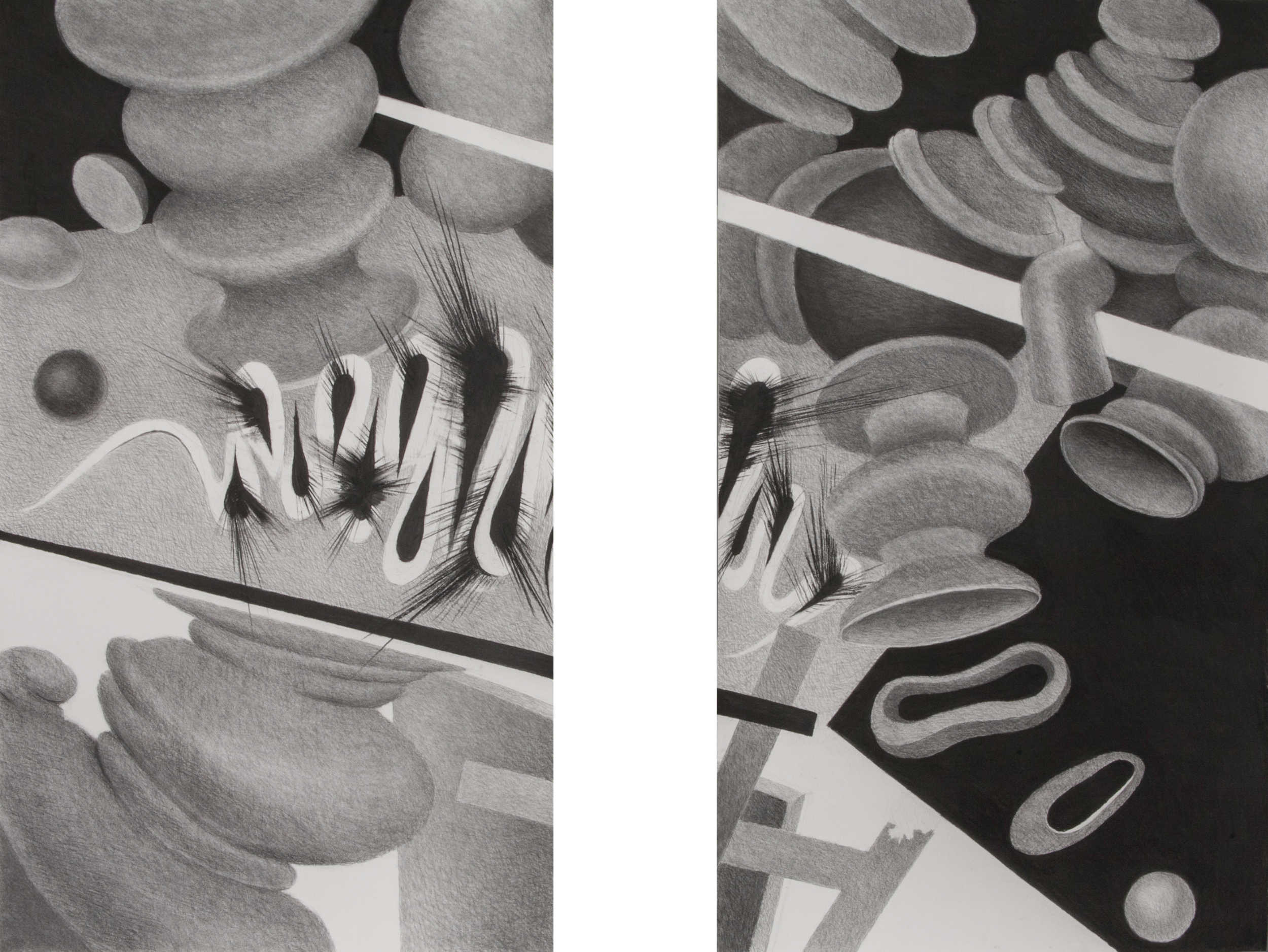 Rubber Baby Buggy Bumpers (2012) charcoal 48" H x 64" W
