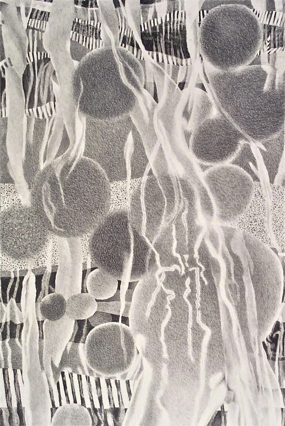 Fracking - Effervescence (2014) charcoal 45" H x 30" W