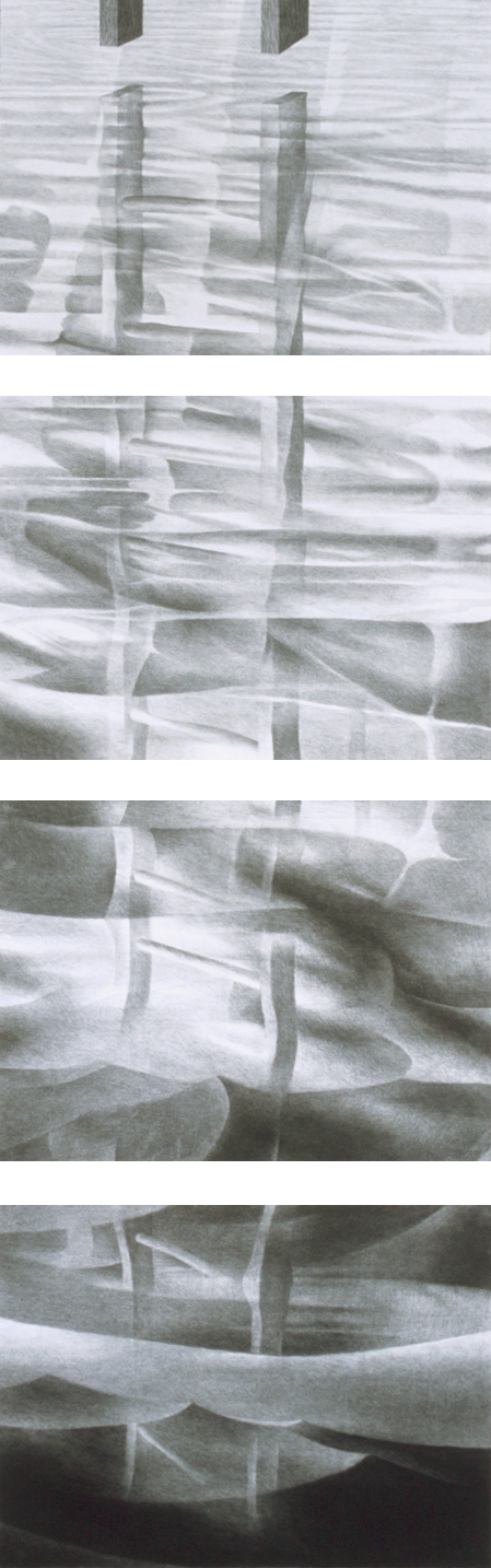 Security (2003) charcoal, watercolor, graphite 95" H x 30" W