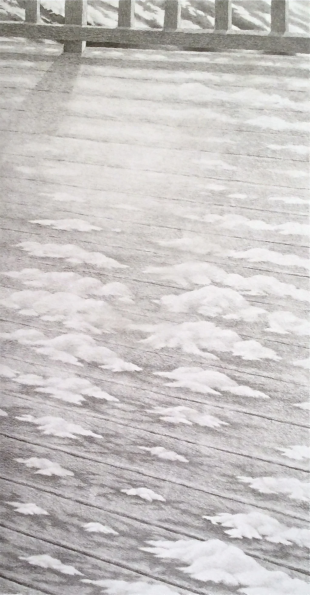 Thermometer (2014) graphite, charcoal 38" H x 20" W