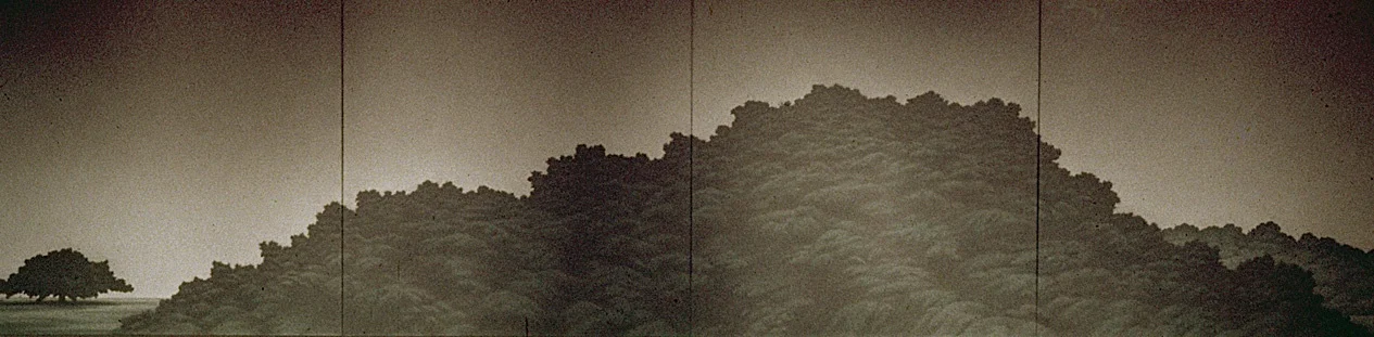 Moanalua Night (1973) collection of Honolulu City Arts Commission acrylic on canvas 60" H x 228" W