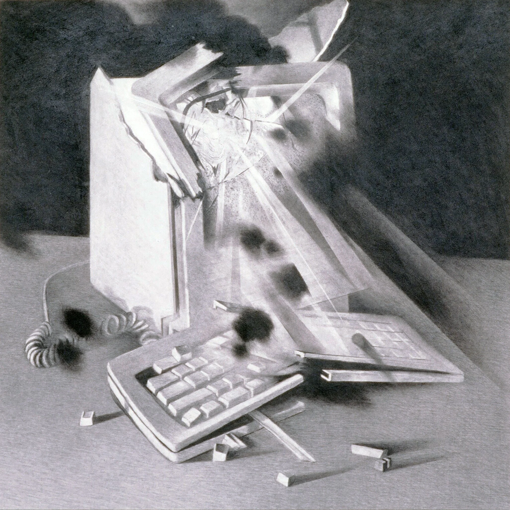 Crash (1994) charcoal 20" H x 20" W