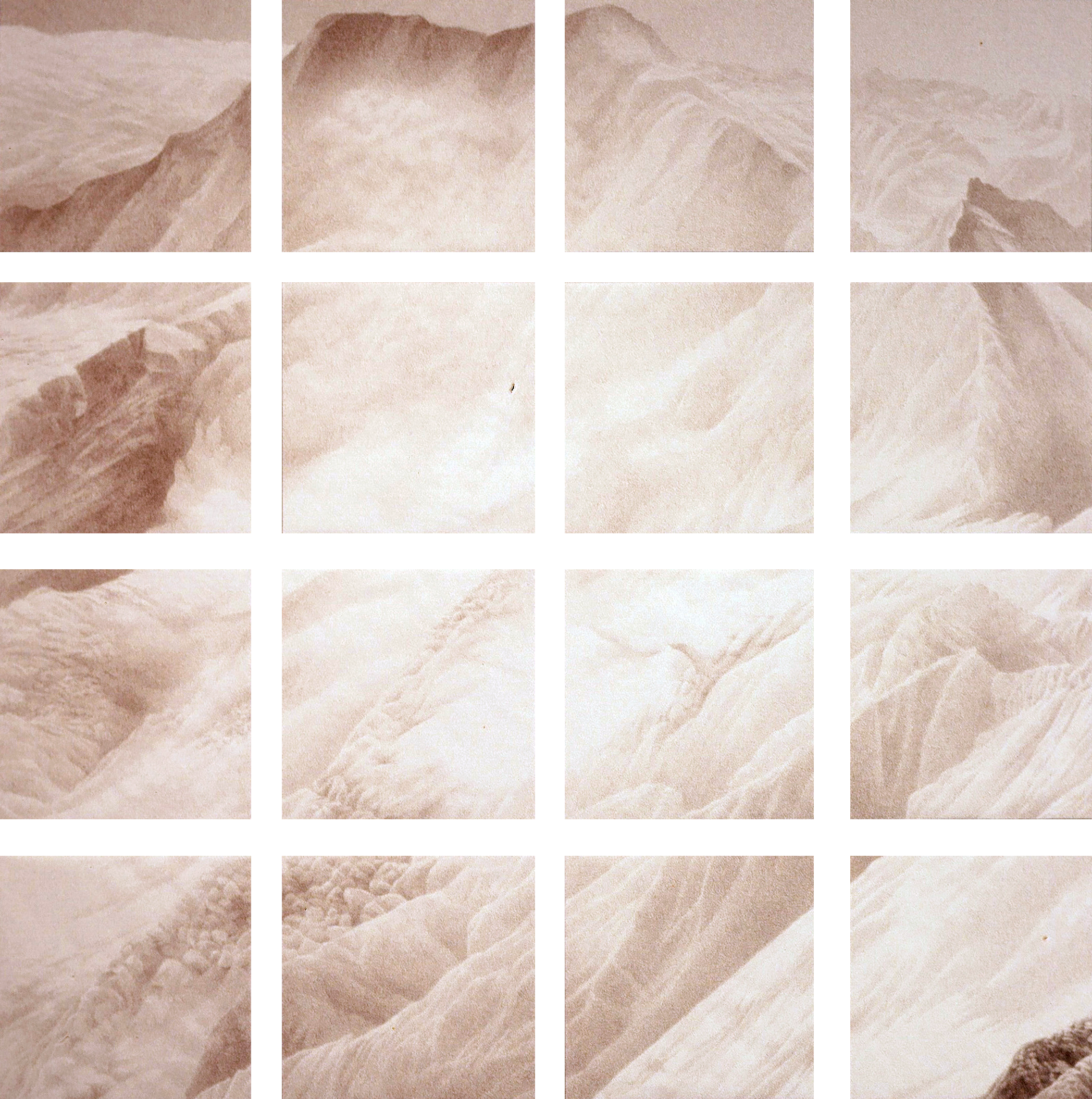 Drawing 1977 (1977) sepia ink on buff paper 113" H x 113" W