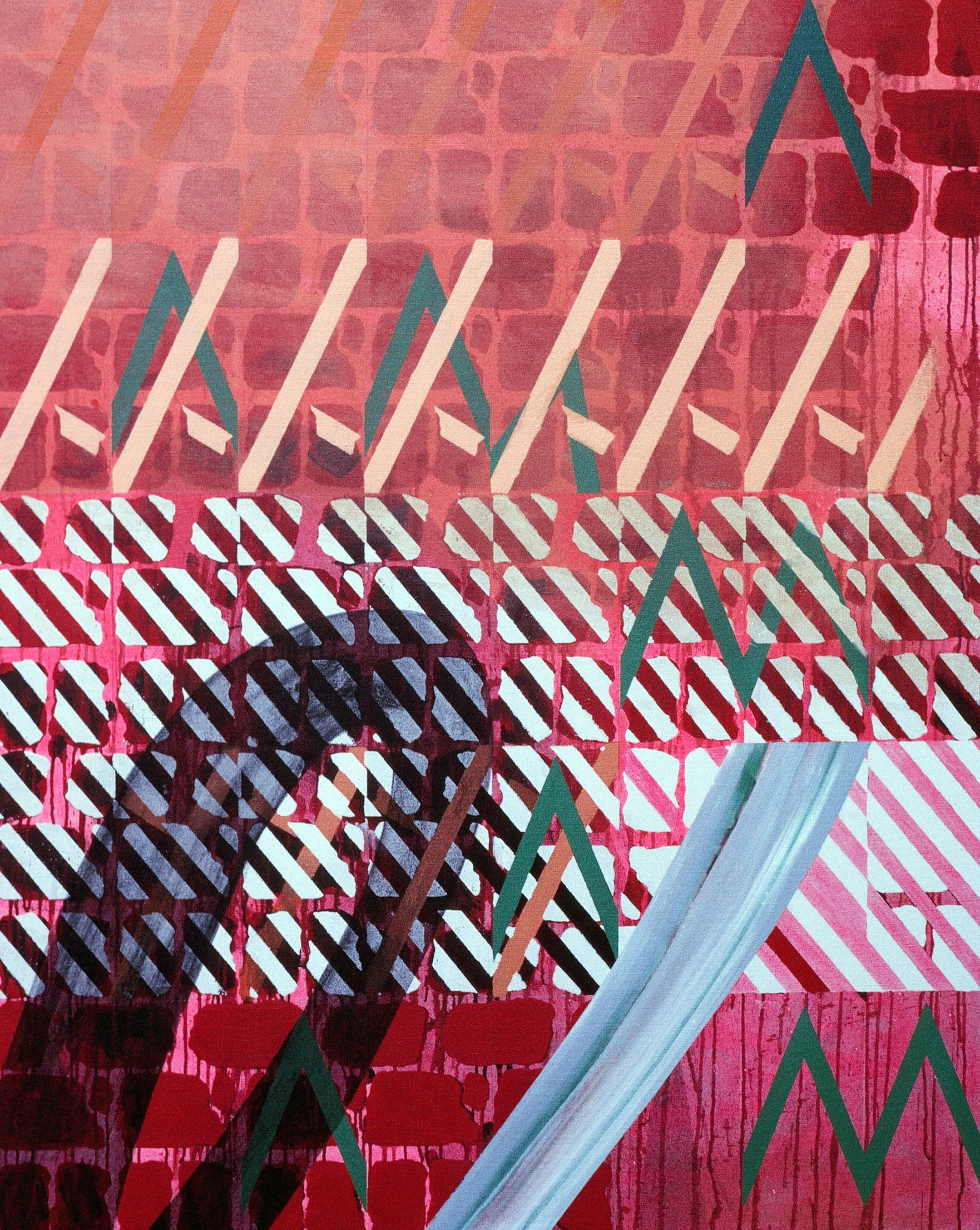 A Hero's Life: The War after R. Strauss (1969) acrylic on canvas 72" H x 60" W