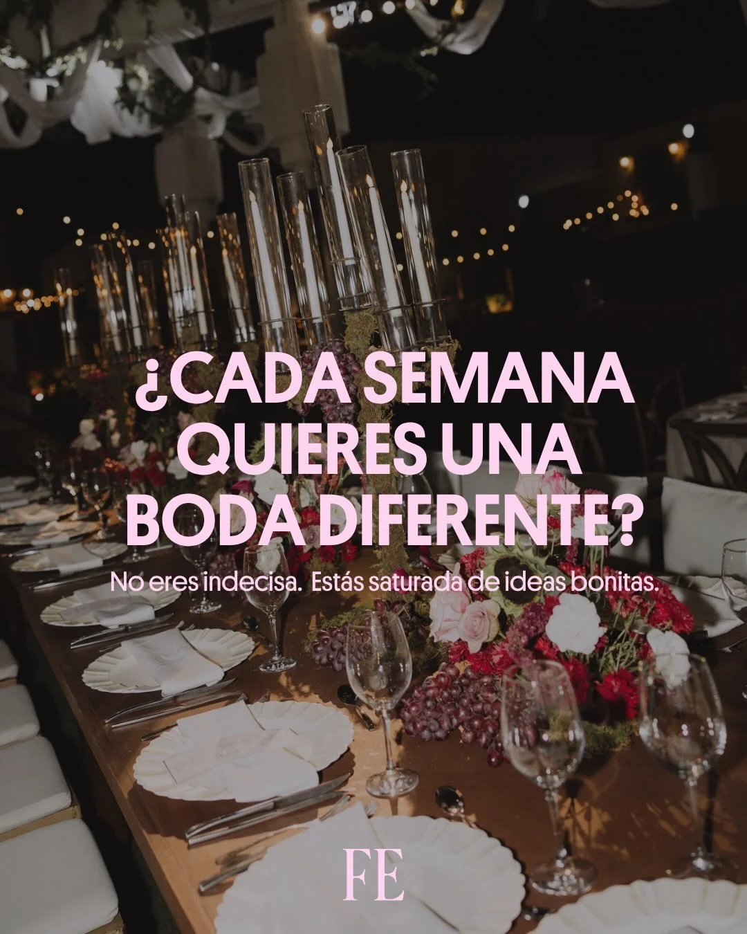 Si est&aacute;s planeando tu boda y sientes que cada semana quieres una boda diferente&hellip; no eres indecisa, est&aacute;s sobreinspirada. 😅

Pinterest, TikTok e Instagram pueden inspirar, s&iacute;. Pero tambi&eacute;n pueden meterte en una espi