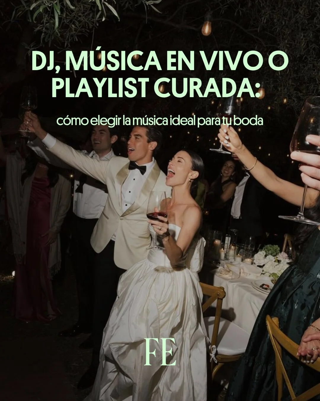 &iquest;Qu&eacute; es mejor: DJ, m&uacute;sica en vivo o playlist para boda? La realidad es que no existe una respuesta universal. 🪩🕺🏻🎶

La mejor m&uacute;sica para tu boda depender&aacute; de la experiencia que quieras crear, de la energ&iacute;