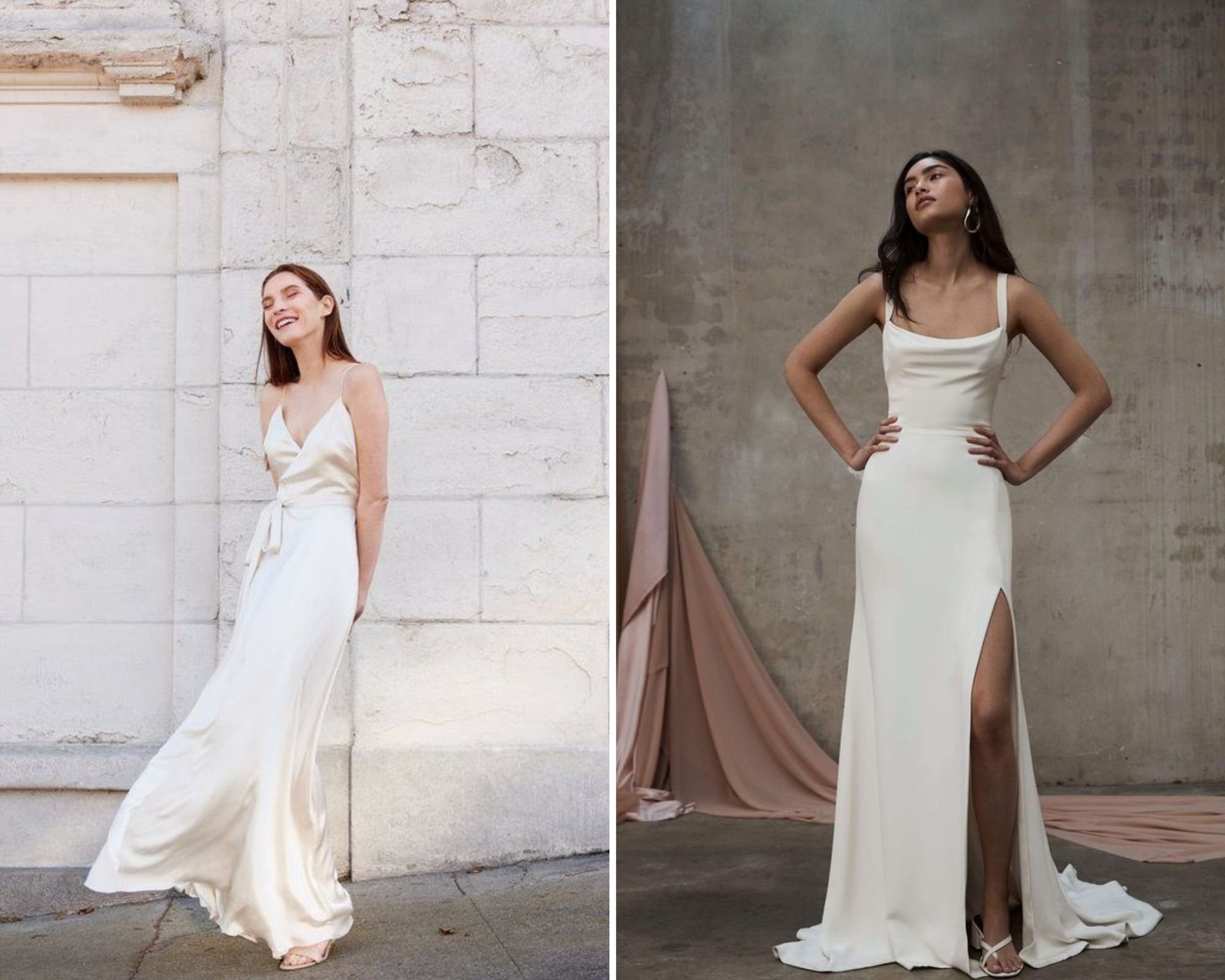 Vestidos de novia sencillos para una boda minimalista (pero con todo el  estilo)