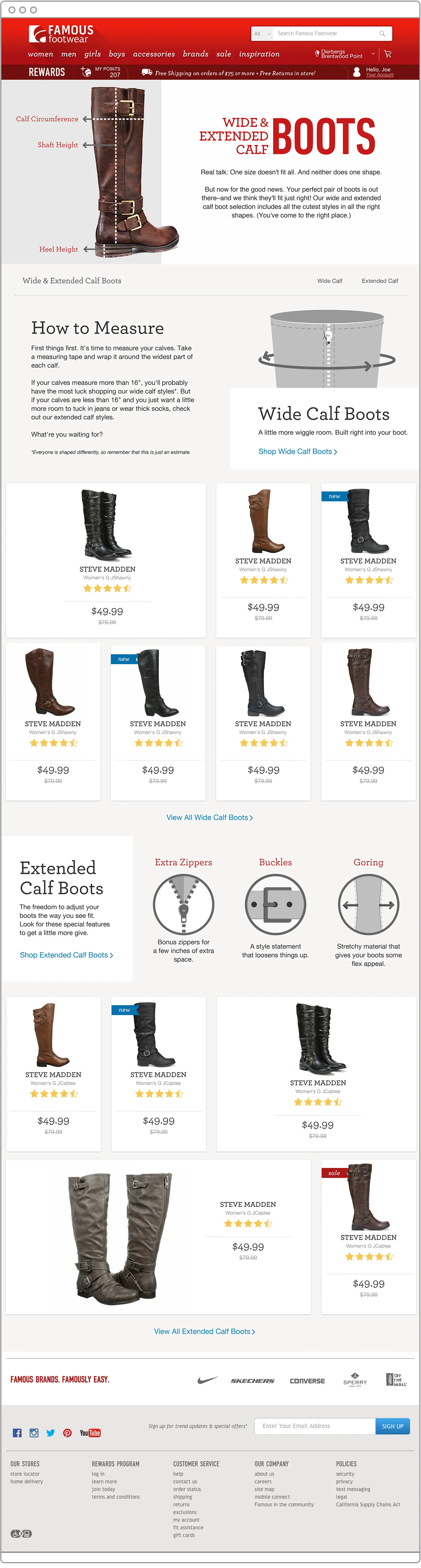 famous footwear wide calf boots