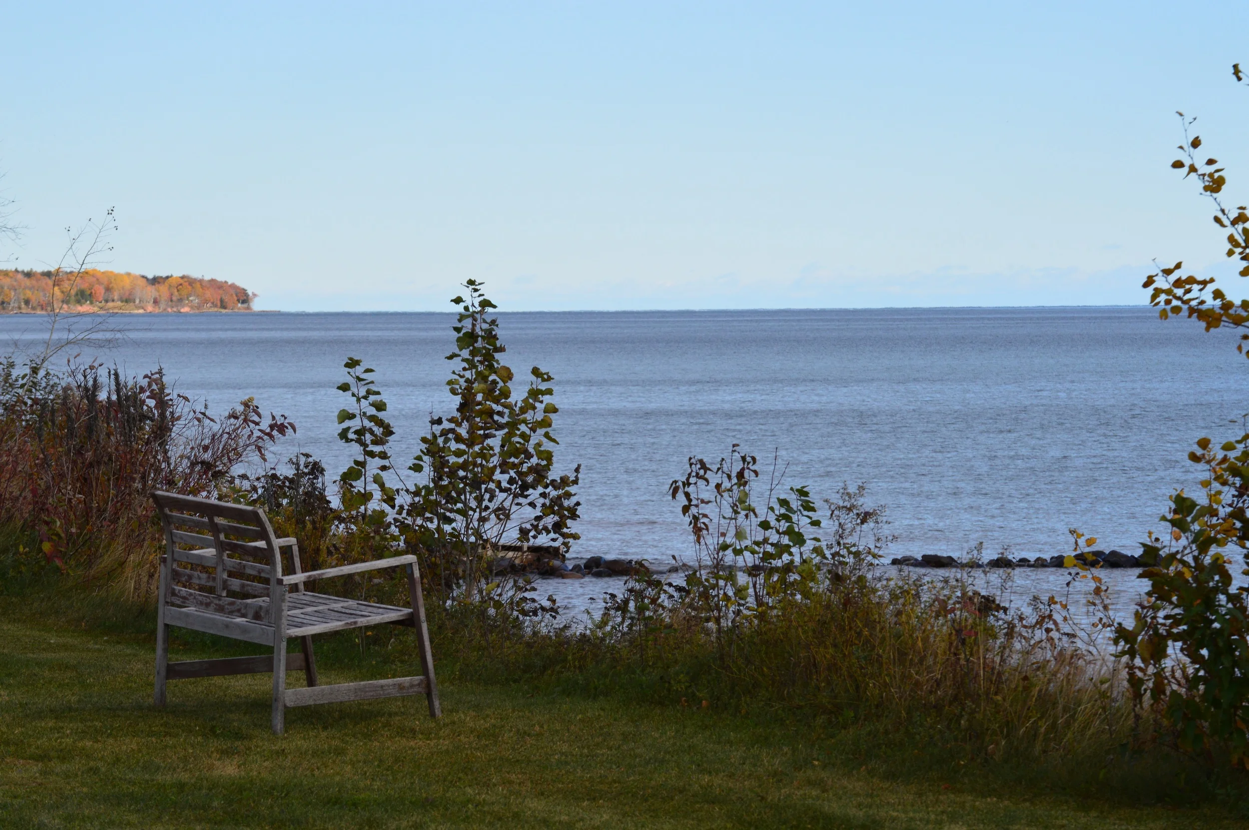 Looking Toward End of Island on Big Bay Road Past Town Park