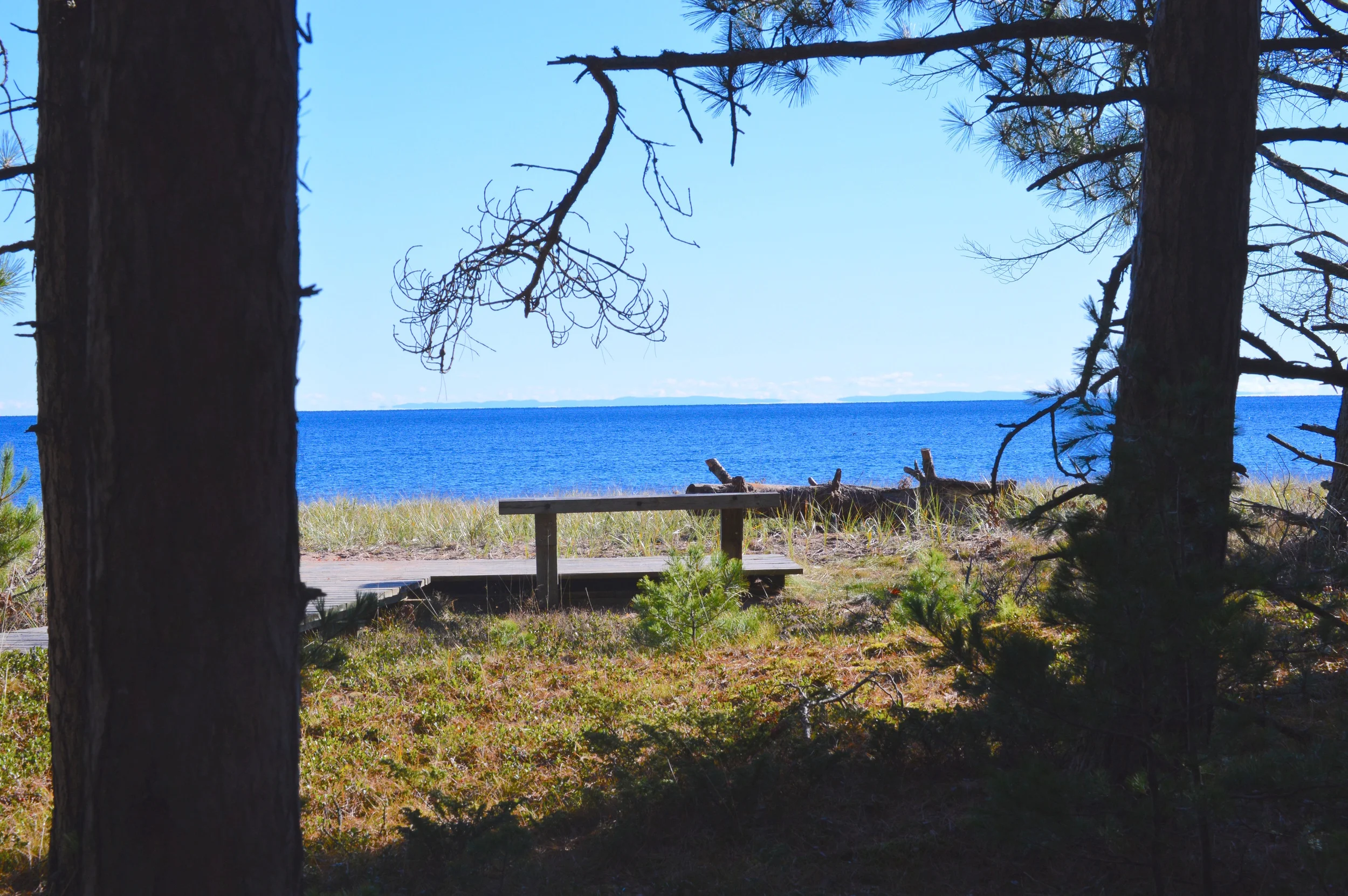 Deck Off Boardwalk Overlooking Beach
