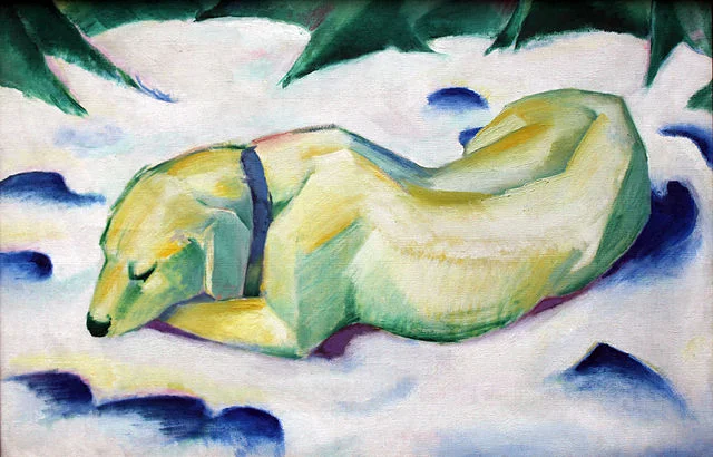 Franz Marc, Dog Lying in the Snow , 1910-11