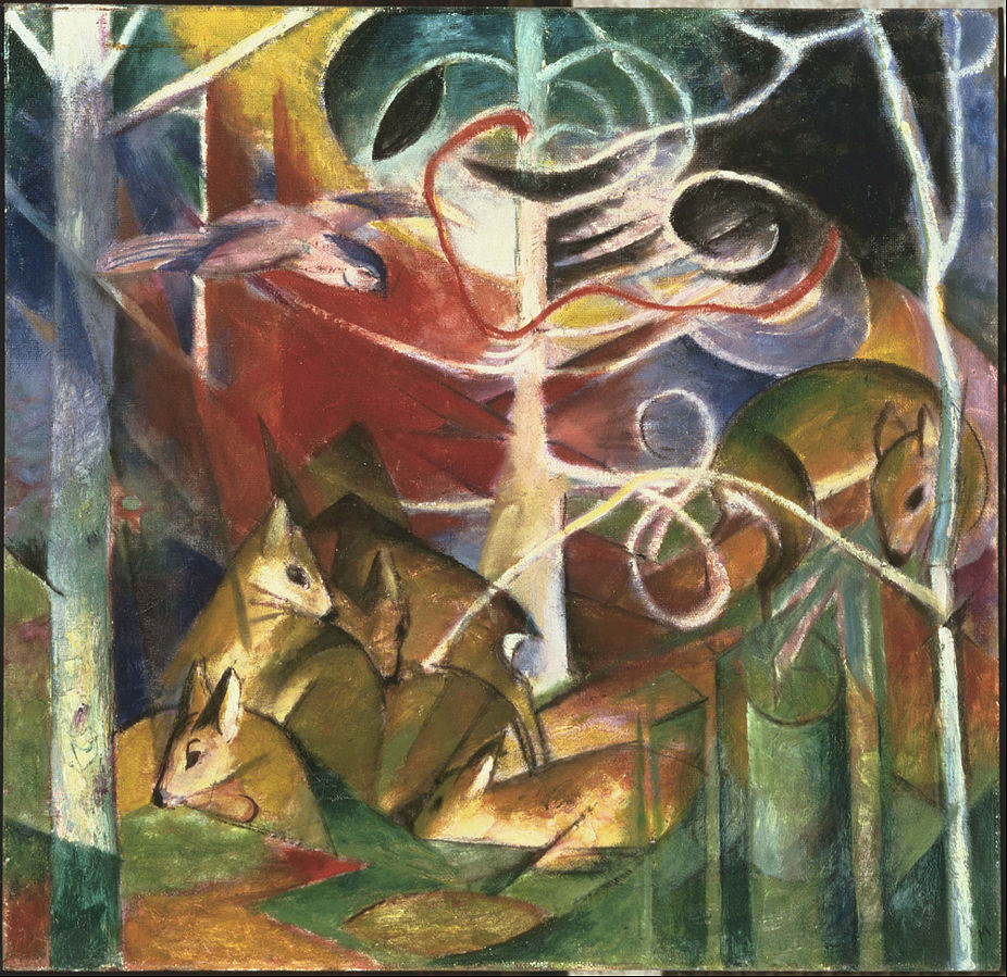 Deer in the Forest I | Franz Marc | { PD-US }