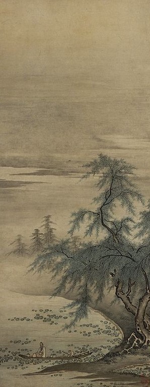 Zhou Maoshu Appreciating Lotuses | Kanō Masanobu