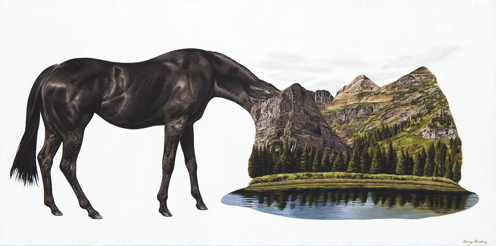 Indispensable , acrylic on canvas, 20 x 10 in.