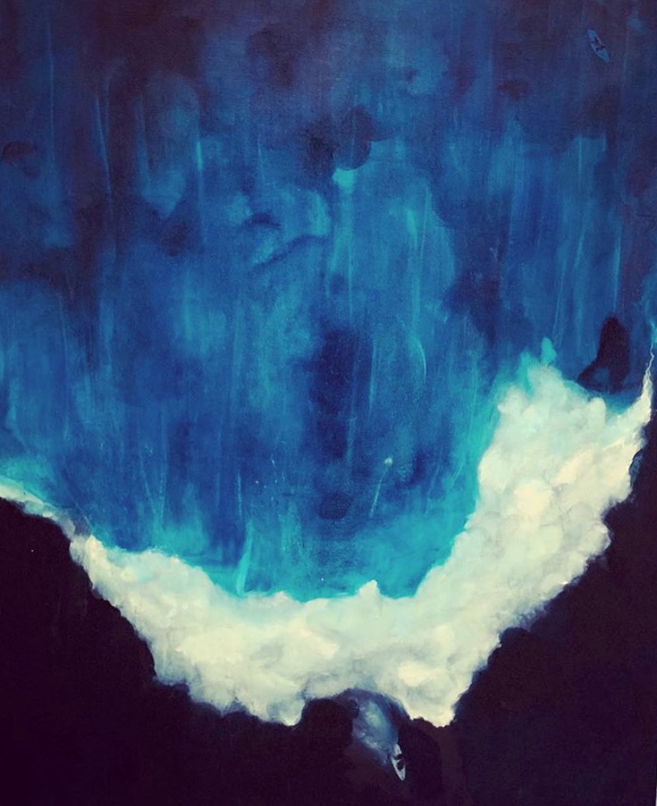 View from Drone II Oil, 30 x 40 in.