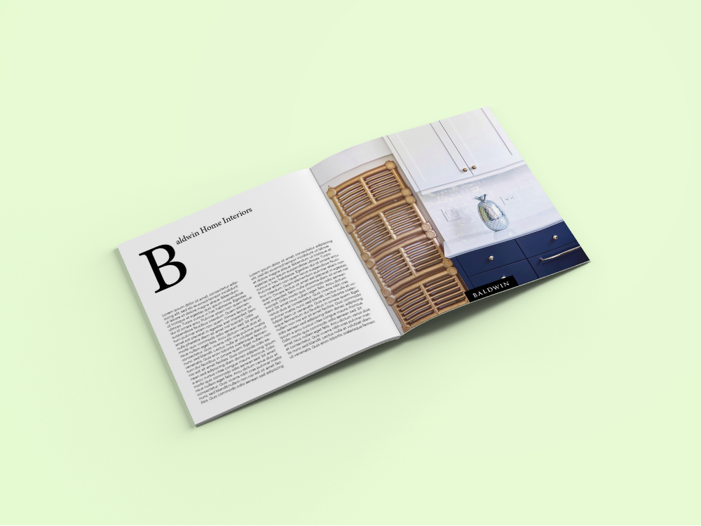 Layout Design + Imagery Mockup for Baldwin Hardware.