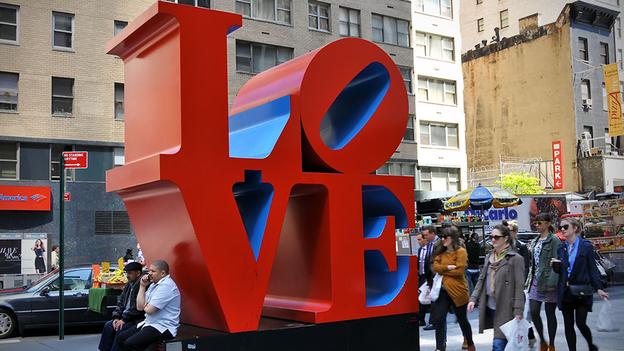 This is Robert Indiana's Love Sculpture, I think in NYC though there are copies all over.