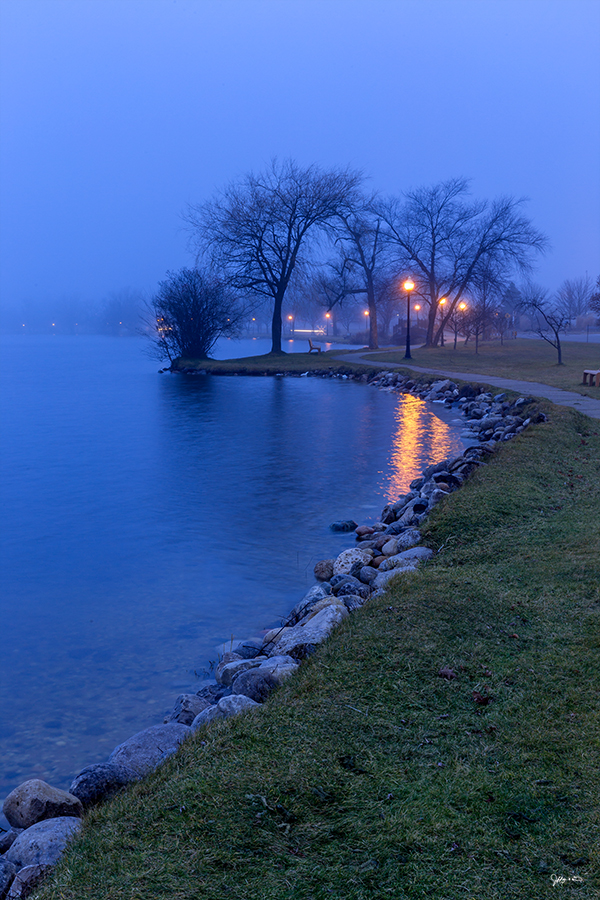 Cadillac, Michigan's long skinny park. Photo courtesy of www.pointnorthphotography.com.