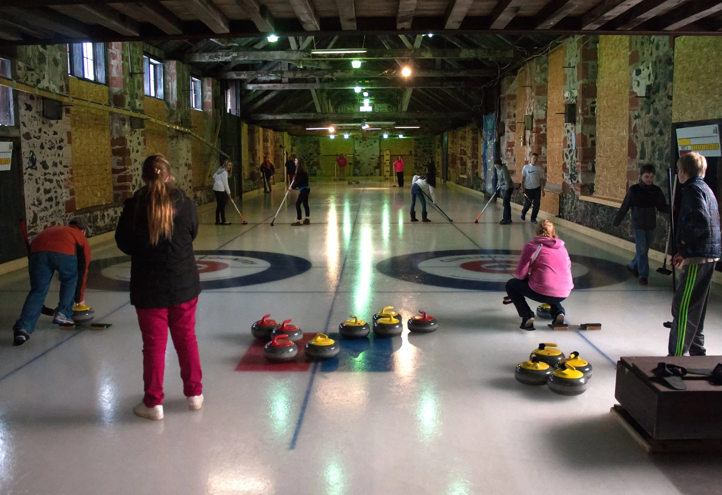 Kids curling in Calumet