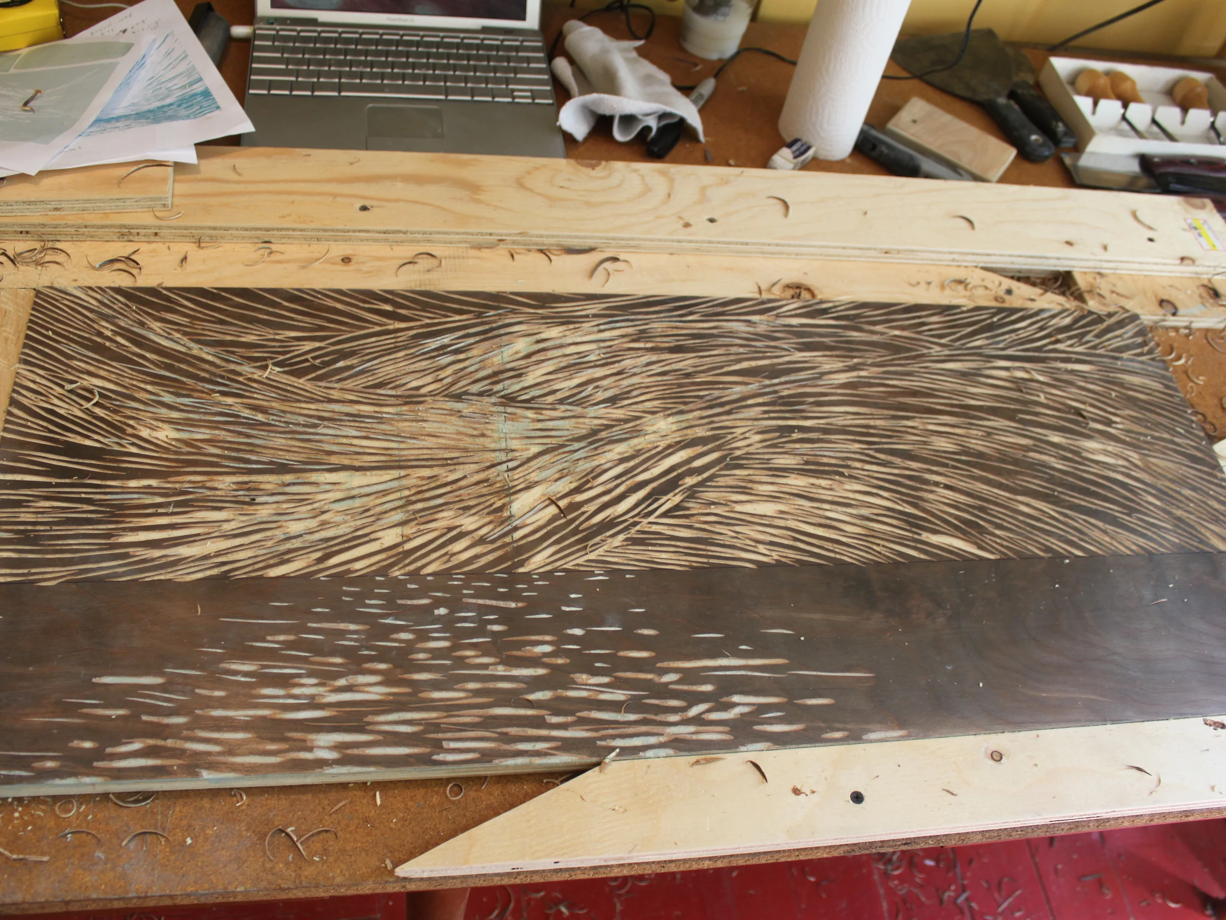 Carving for the second color