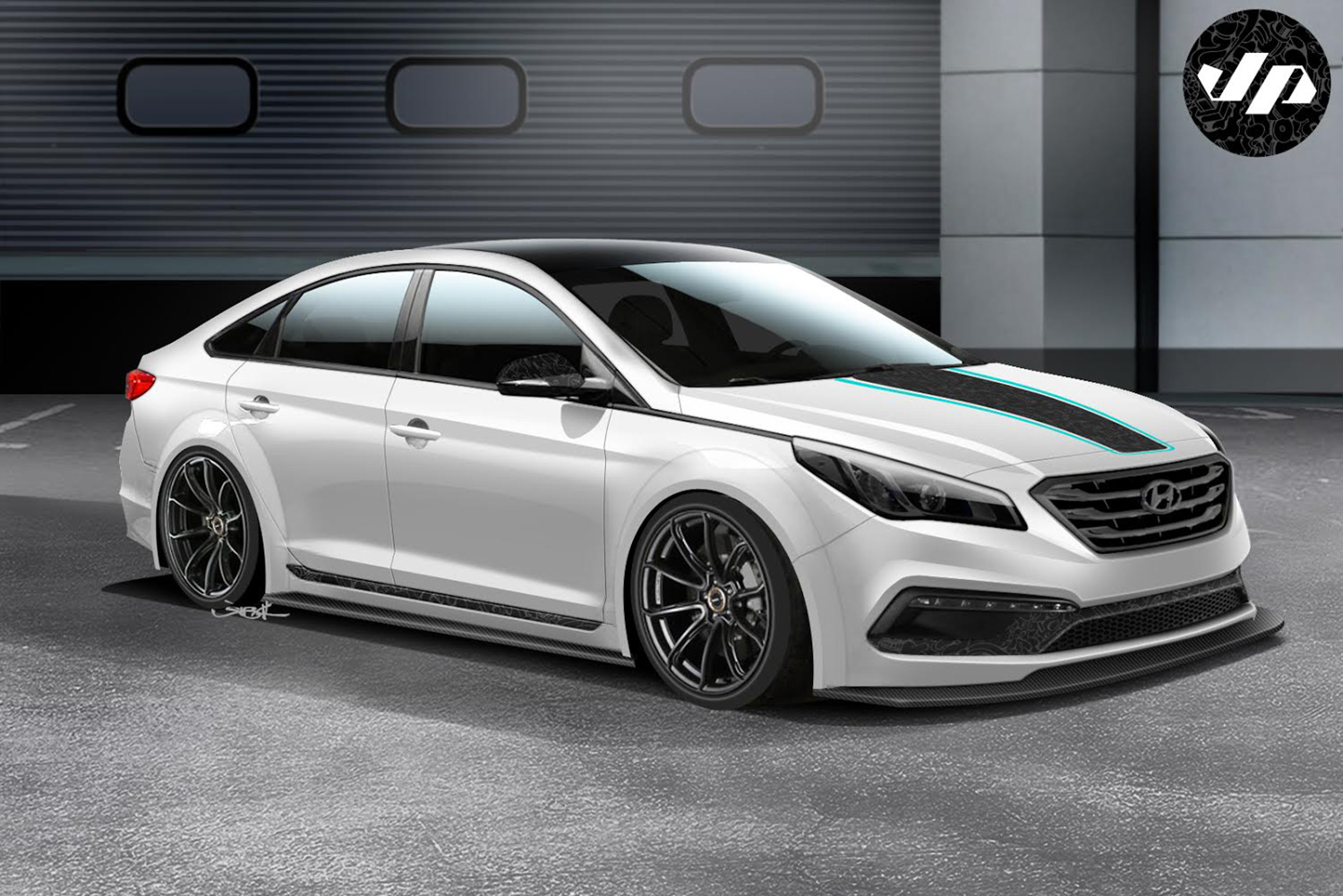 The 2nd rendering with a subtle touch of art for SEMA. Rendering by Jon Sibal.