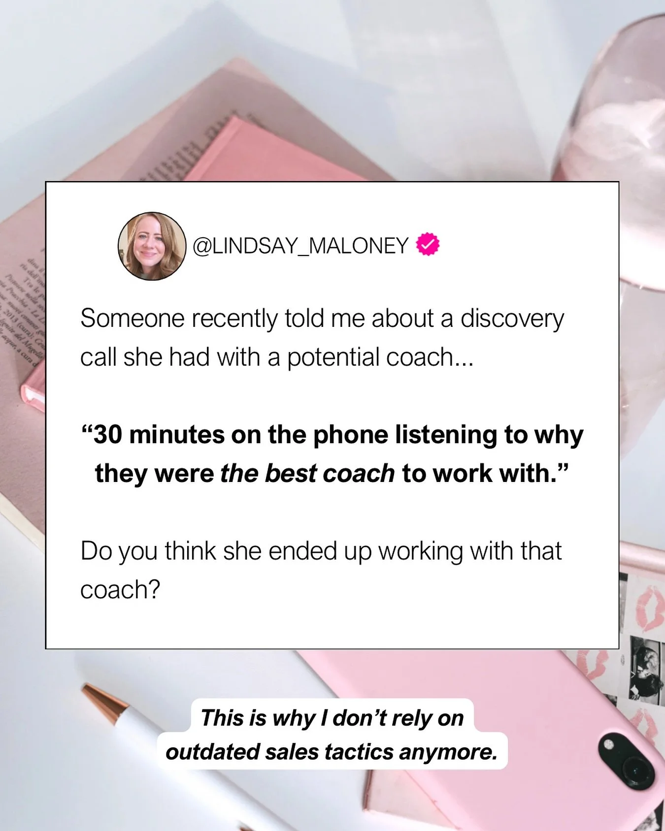 Imagine hopping on a 30-minute call hoping to finally get clarity&hellip; 
Only to spend the whole time listening to someone pitch why they are amazing.

This is exactly why I don&rsquo;t rely on outdated sales tactics anymore.
People are craving cla