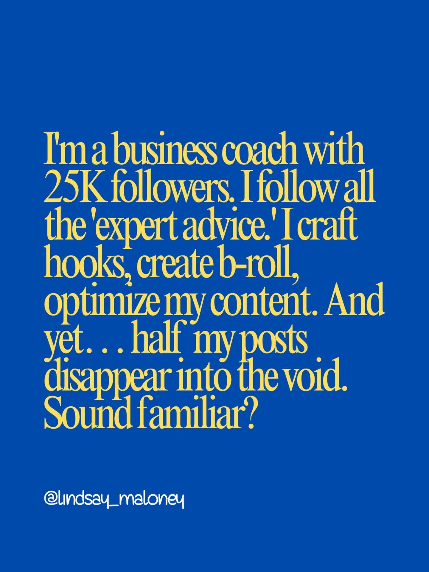 I&rsquo;m a business coach with 25K followers. I follow all the &ldquo;expert advice.&rdquo; I craft hooks, create b-roll, optimize my content.

And yet&hellip; half my posts disappear into the void.

Sound familiar?

Here&rsquo;s what I&rsquo;m test