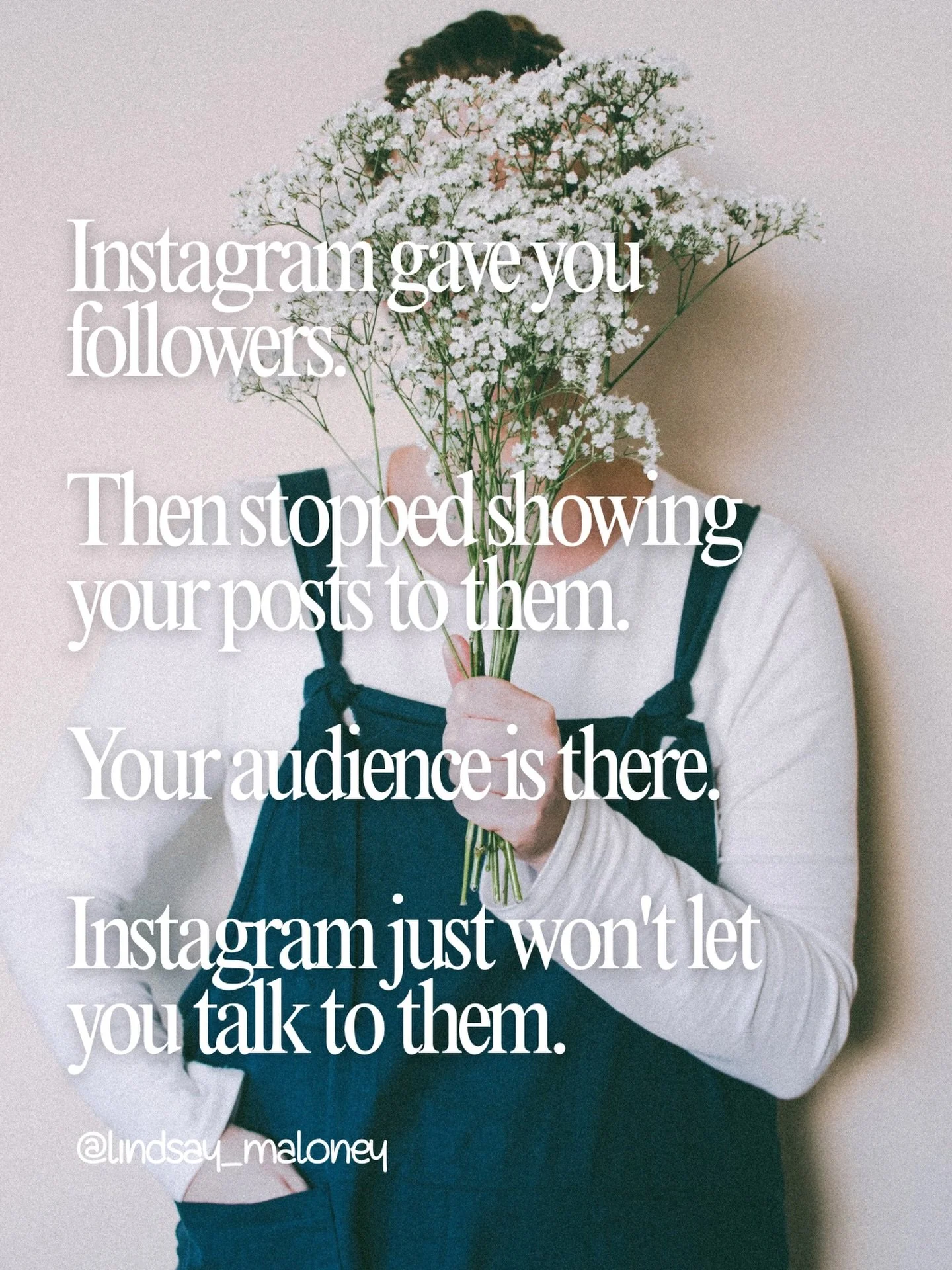 Instagram gave you followers. Then stopped showing your posts to them. Your audience is there. Instagram just won&rsquo;t let you talk to them.

You spent years building an audience on Instagram. Showing up. Creating content. Adding value. Growing yo