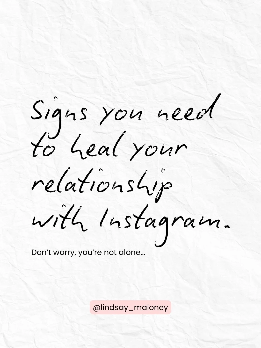If you recognized yourself in any of these, your relationship with Instagram needs healing.

Here&rsquo;s the good news: You can use Instagram without it destroying your mental health.

You can post without spiraling. You can build a business without