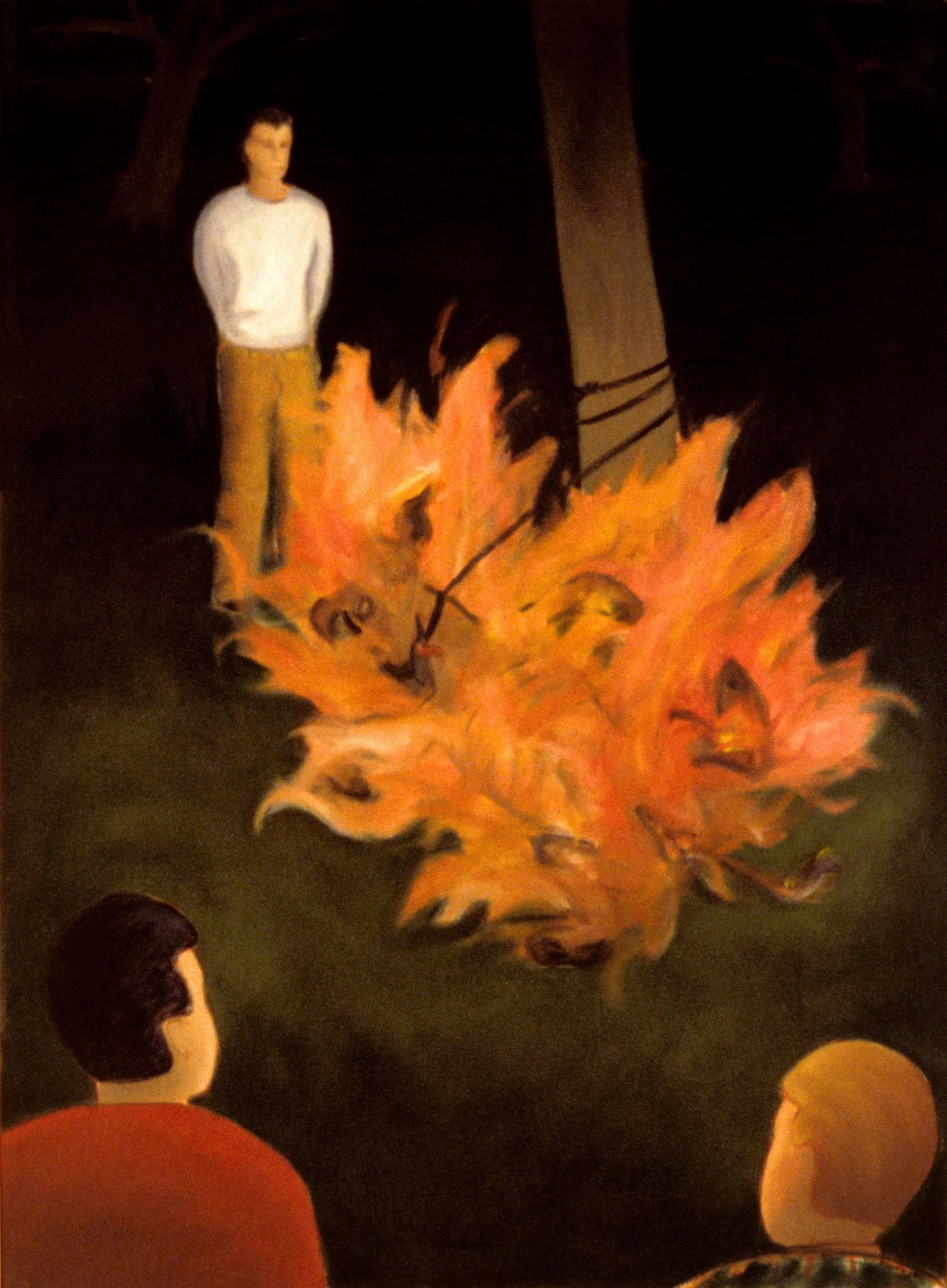 Autumn Night with Burning Dog