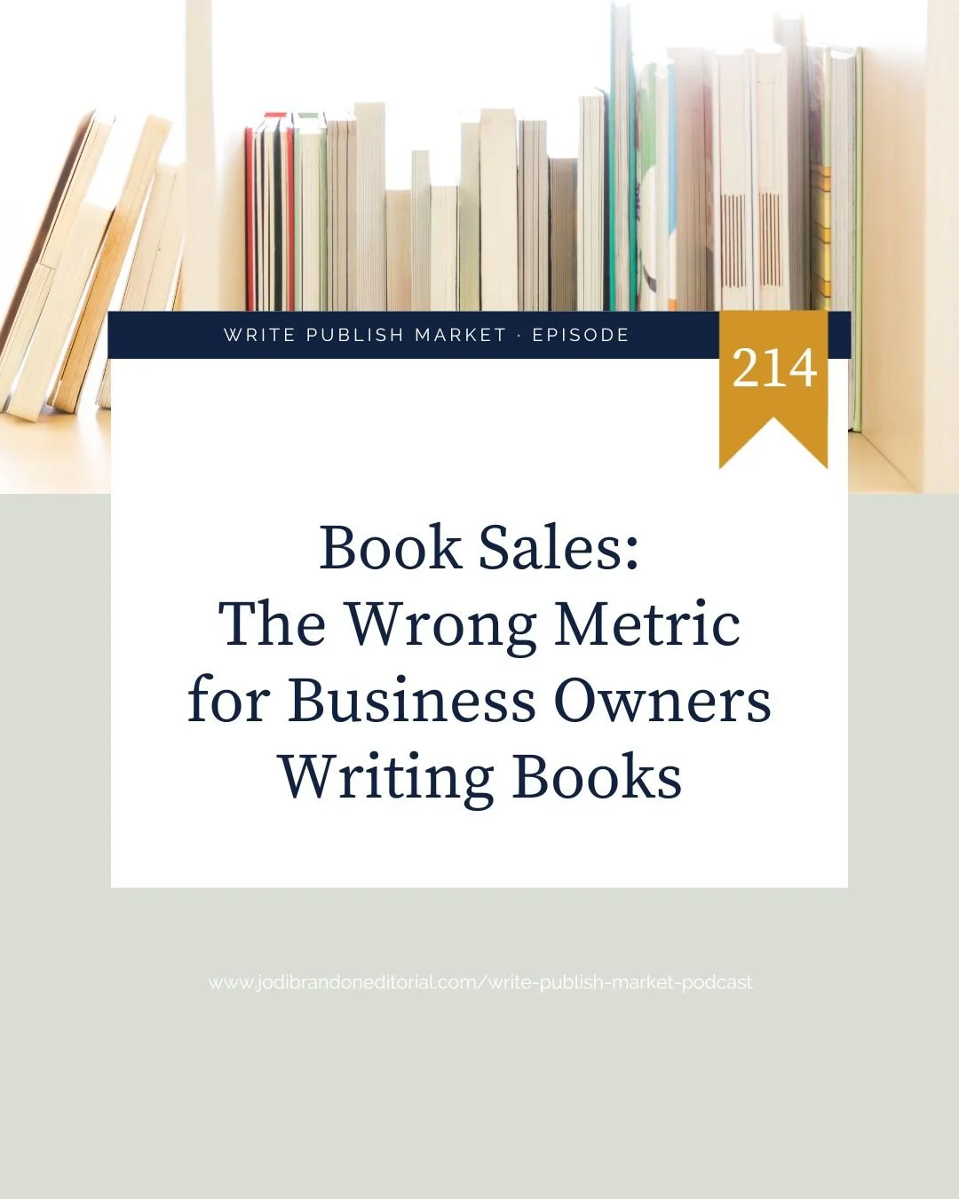 Episode 214: Book Sales: The Wrong Metric for Business Owners Writing Books