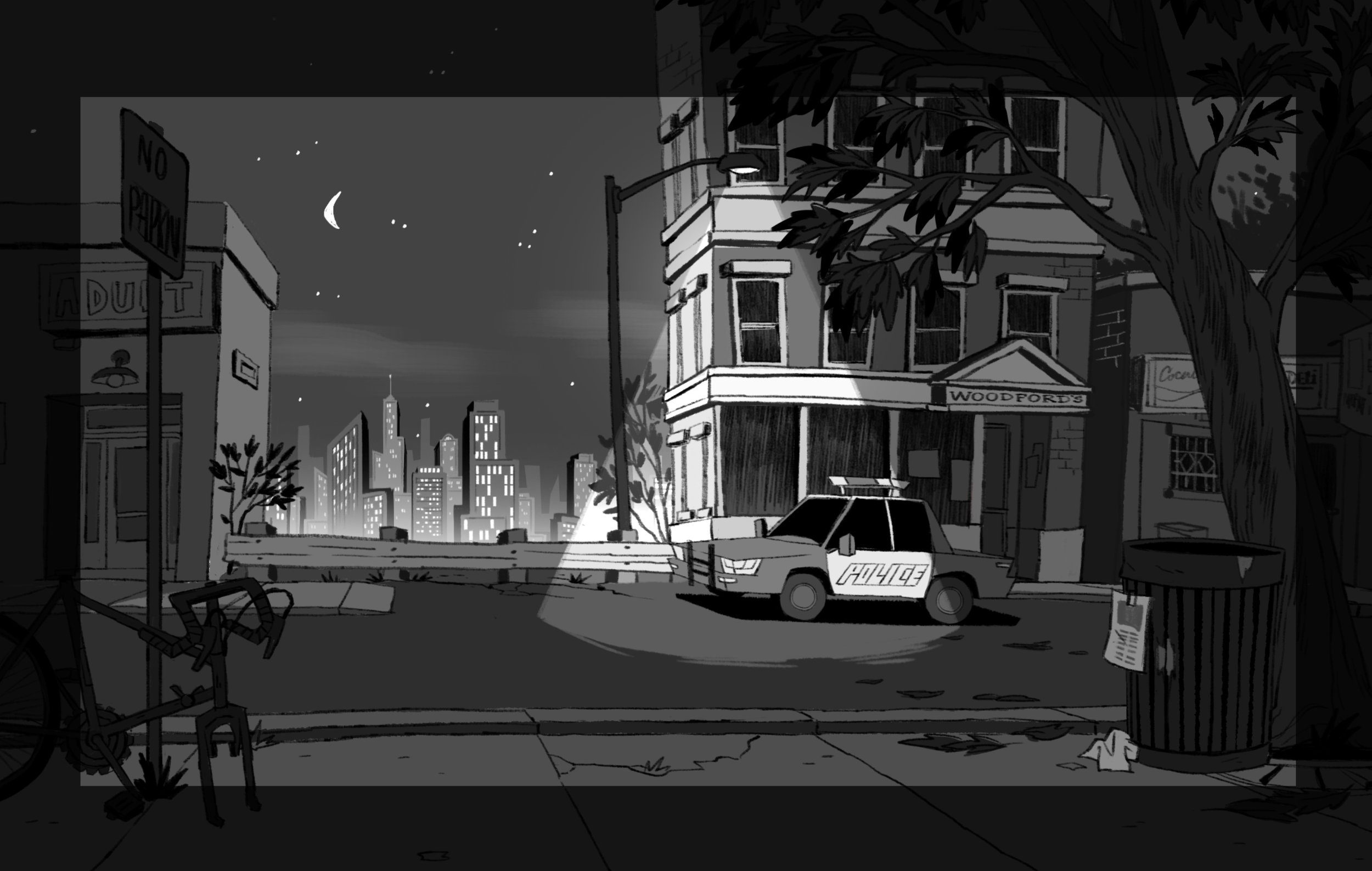  Early style exploration. 