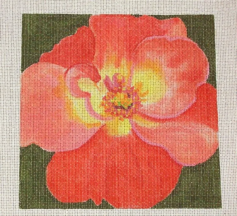 orange flower pillow