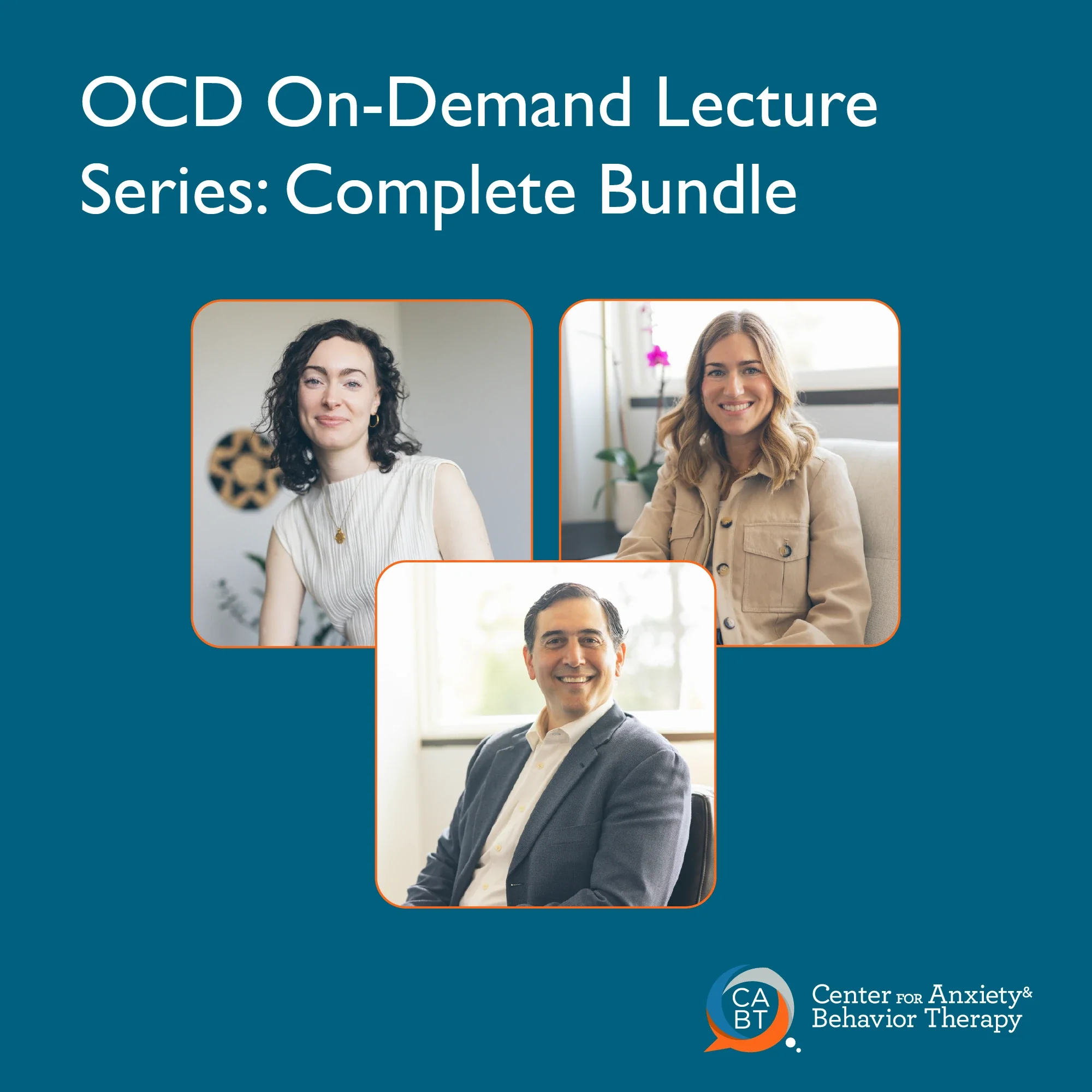 Dr. David Yusko, Dr. Catherine Schuler, and Dr. Caroline Haimm lecture in CABT's newest OCD on-demand lecture series