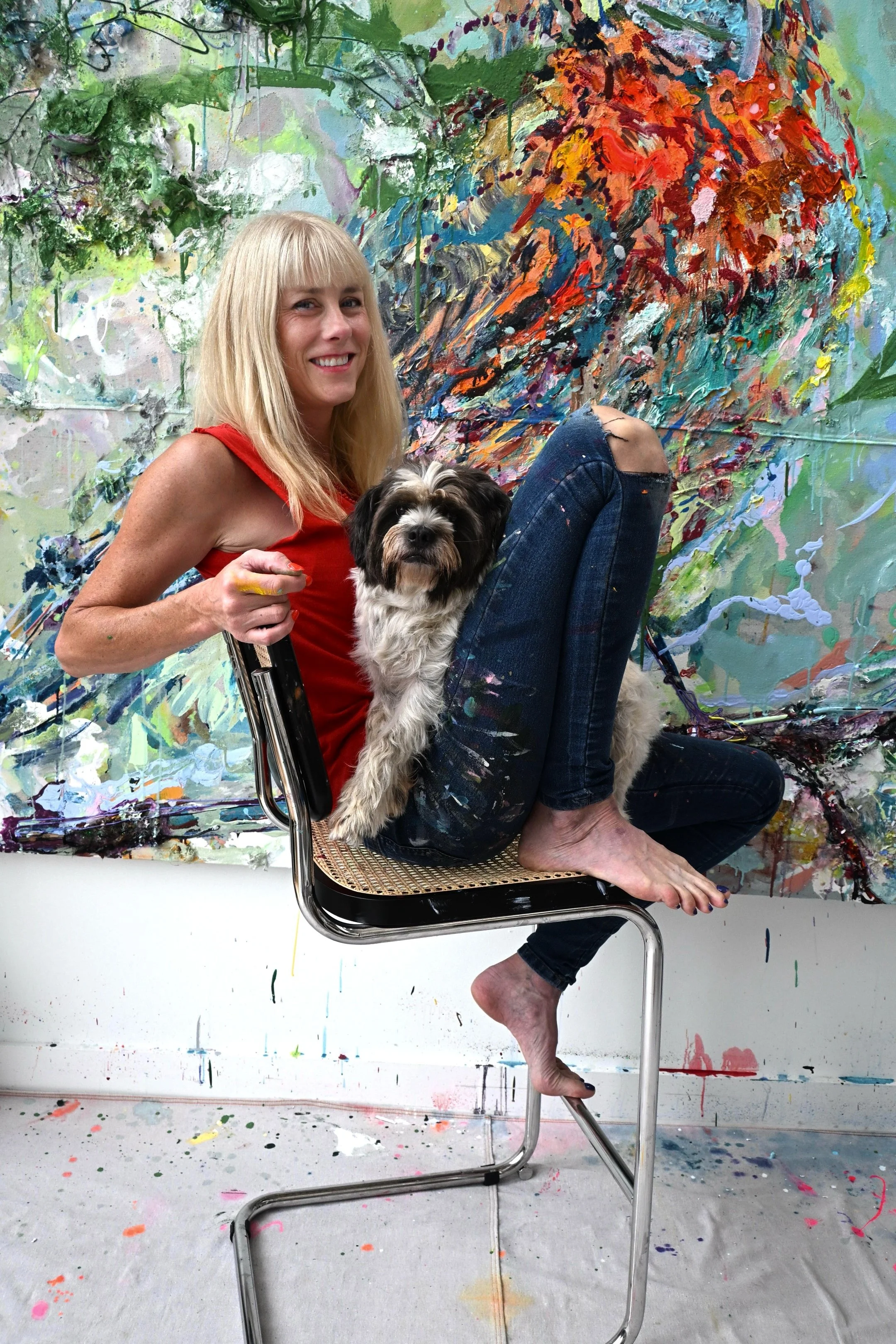 The American Artist Liz Alderman in her Studio