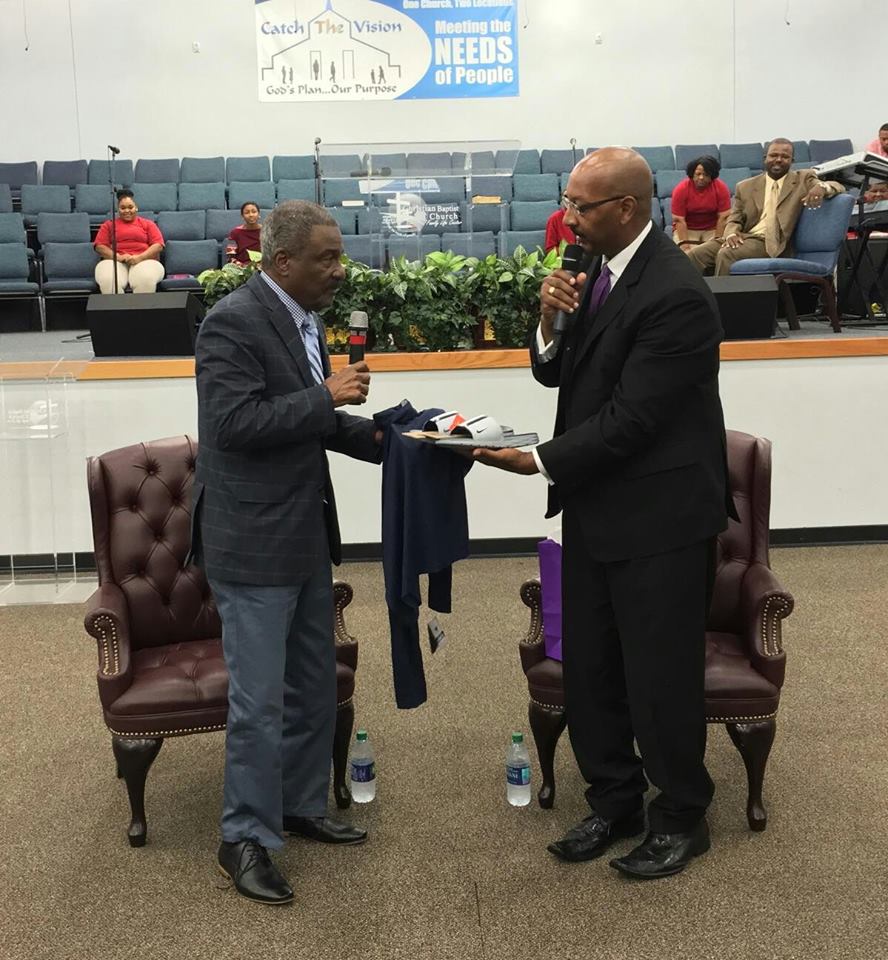  Pastor with Bro. James Clemons, Jr., a member of Christian Baptist Church for 80 years! Bro. Clemons blessed us with memories of CBC during his lifetime. 