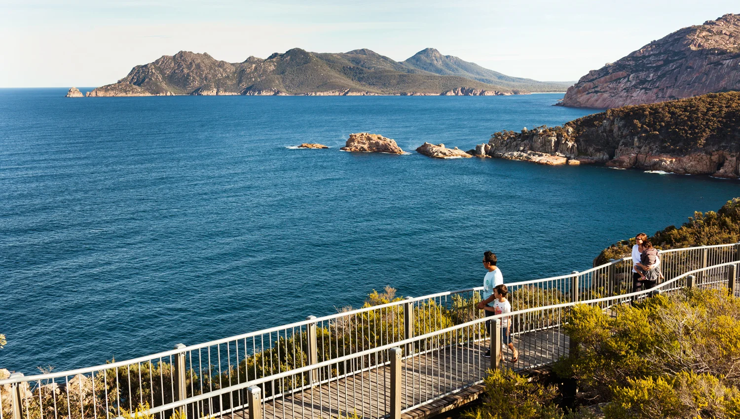 Ten kilometres of steep unsealed roads within the Freycinet National Park lead to the Cape Tourville Lighthouse, from where you can see right across the peninsula.&nbsp;Photography by Sean Fennessy.&nbsp;