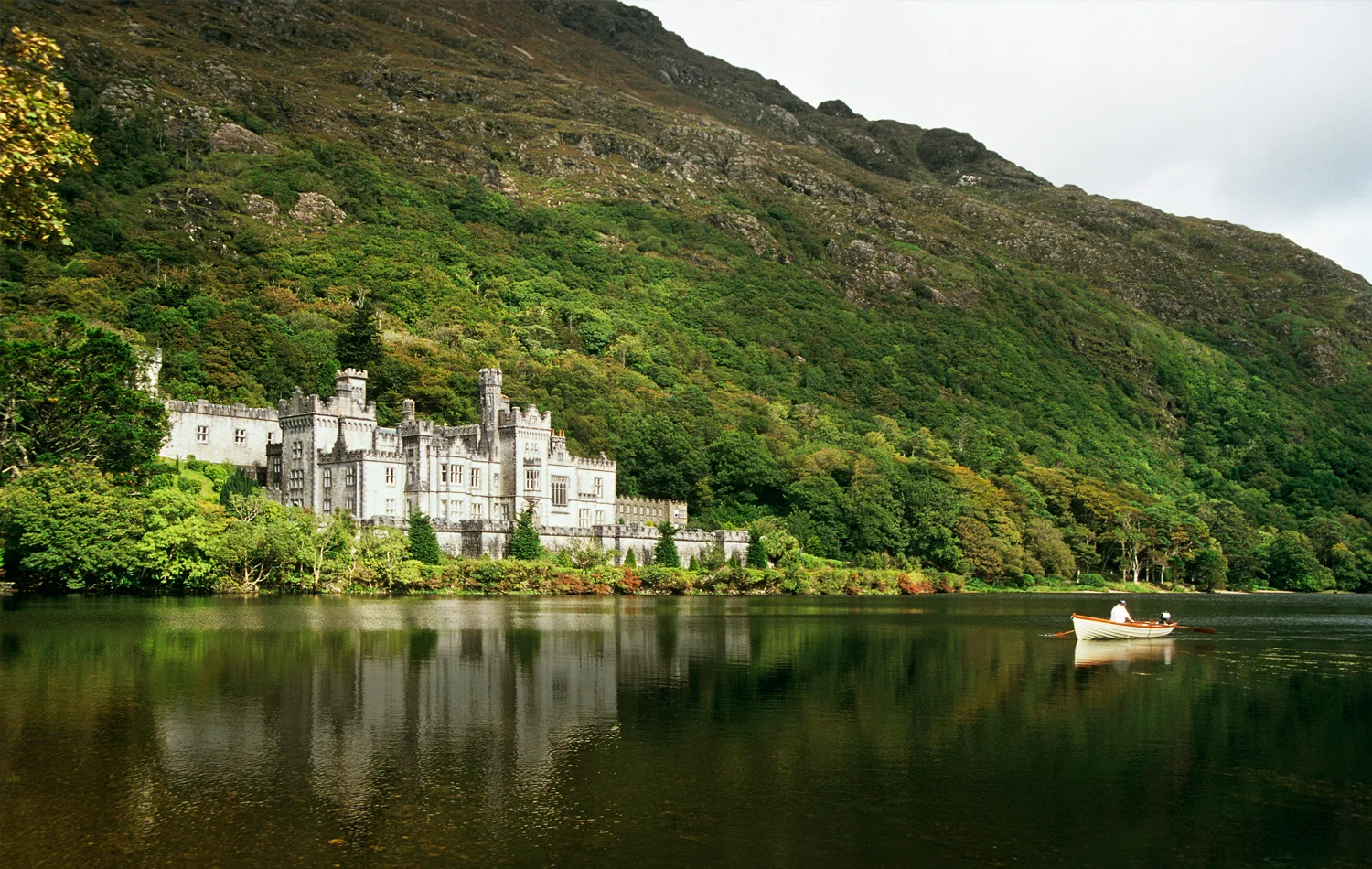 Exquisite Kylemore Abbey in Connemara; a remote yet enchanting destination in western Ireland. Photograph from Getty Images.