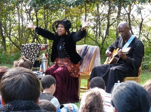 April telling at Sunnyside's Legends with Ayodele Maakheru