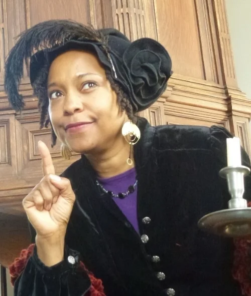 April tells Halloween stories at the Old Dutch Church in Sleepy Hollow