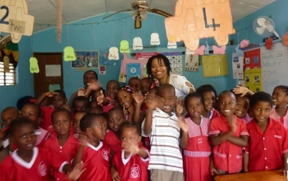 April storytelling at a school in Negril, Jamaica