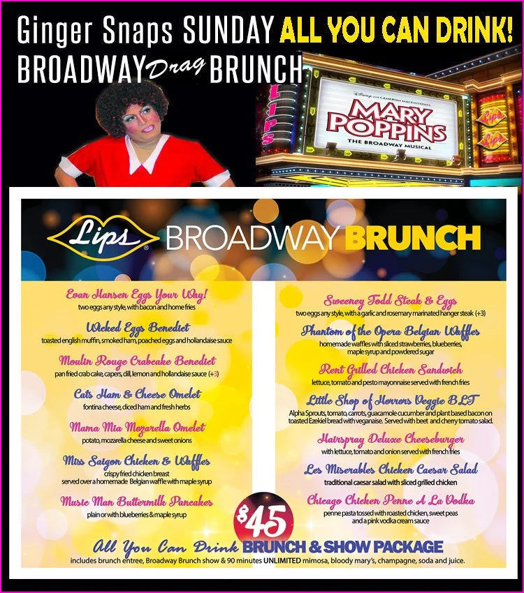 ALL YOU CAN DRINK BROADWAY DRAG BRUNCH