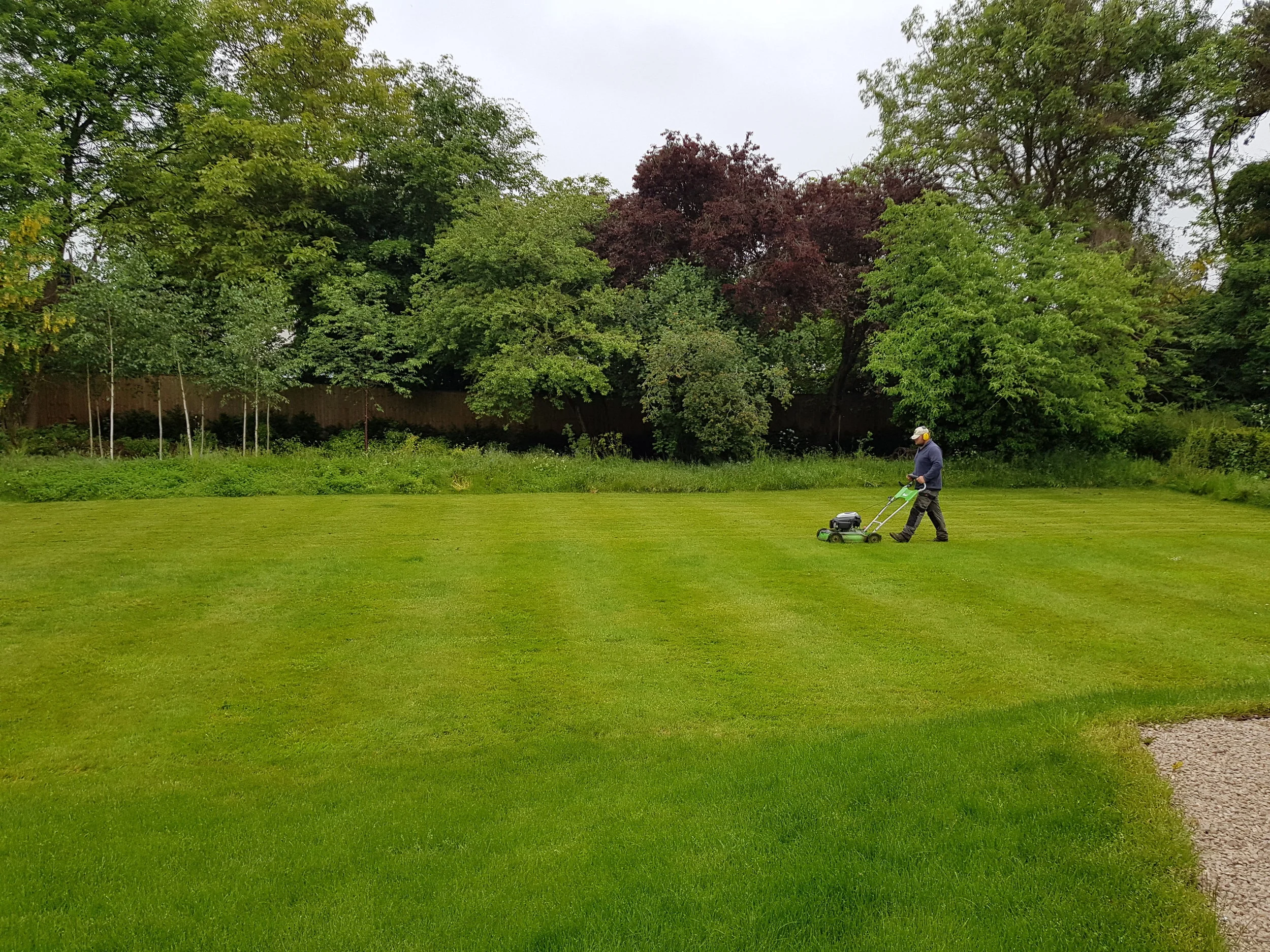 One man went to mow...apprentice Dan Fuller takes lawn care in his stride