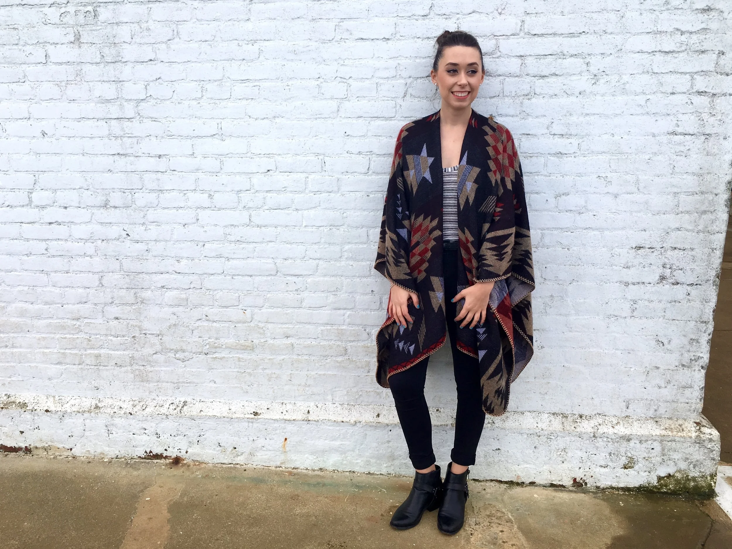 Geo-Patterned Poncho