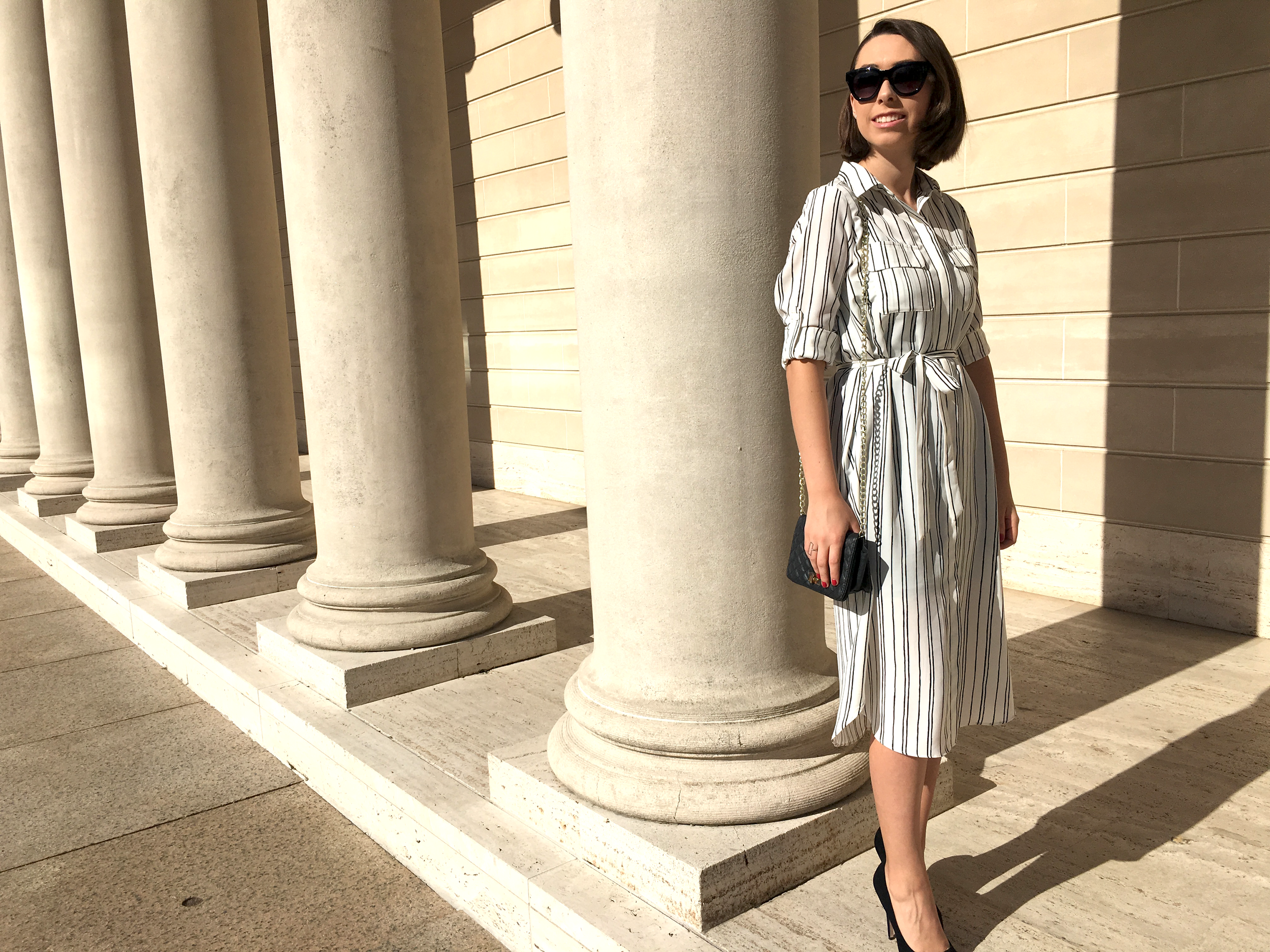 Striped Shirt Dress