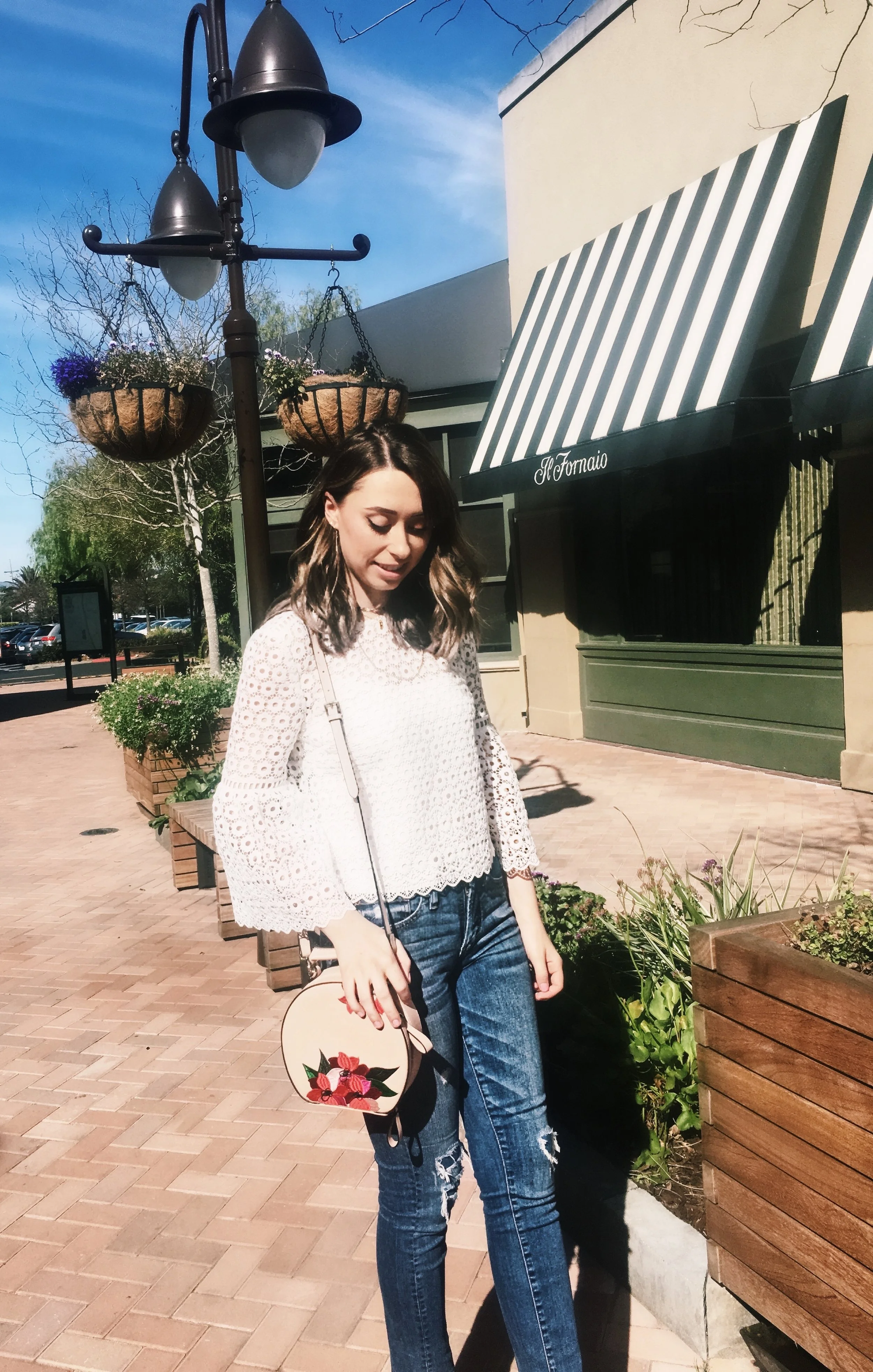 Lace Bell-Sleeve Top