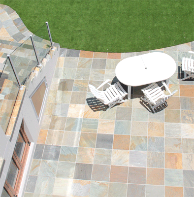 Photo supplied by Primo Tiling who did the impressive work for a home in Cronulla. The stone was sealed with a surface sealer that lifts and darkens the colour. 