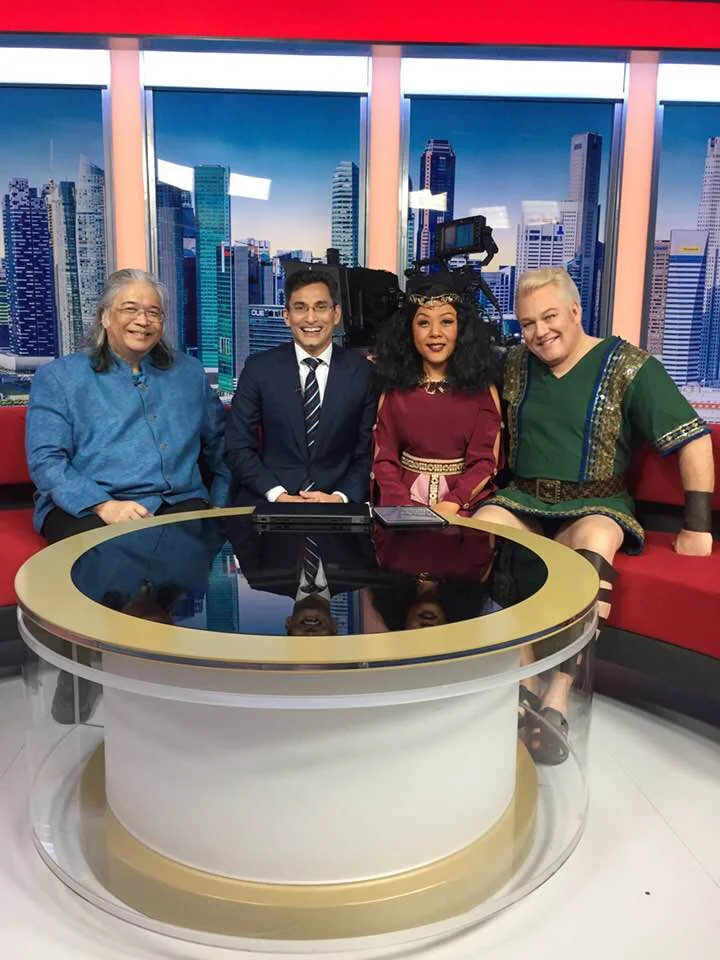 Nancy Yuen, Somtow, and Tomas Ruud on Singapore's morning news