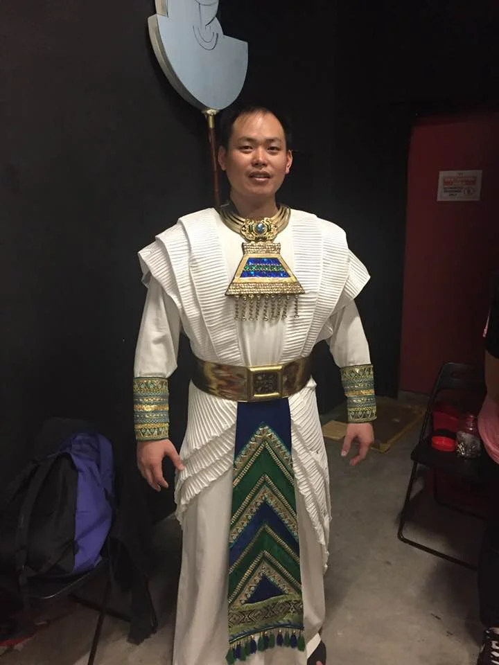 Testing the costume: Alvin Tan as Ramfis